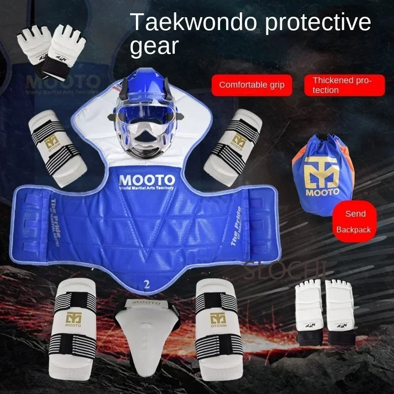 Children\'s Boxing Taekwondo Protective Gear Actual Combat Equipment Full Set Thicken Competition Martial Arts Combat Protective