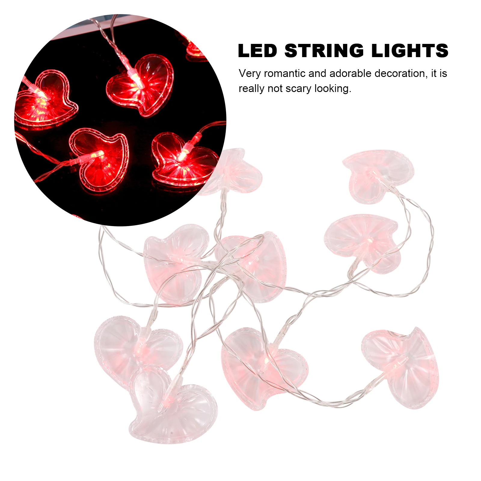 1 مجموعة عيد الحب شكل قلب LED سلسلة أضواء رومانسية ديكور الحفلات معلقة داخلي في الهواء الطلق سلسلة أضواء الحزب