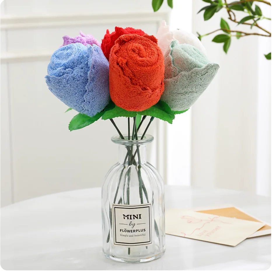 Cartoon Rose Compressed Hand Towel for Child, Cartoon Carry Gifts, 30*30cm, 24 PCs/Lot, Wholesale