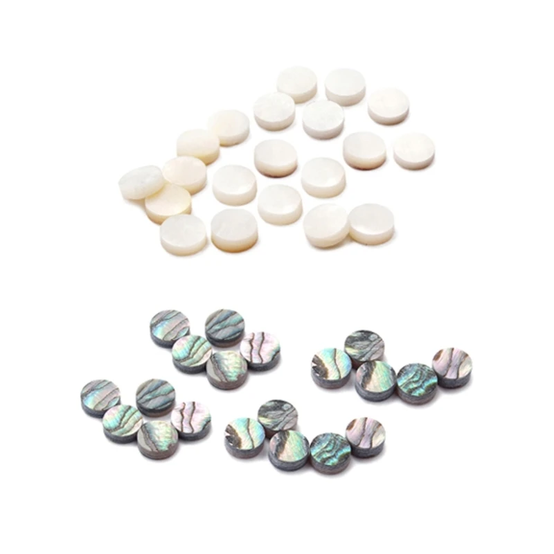 20pcs 3x2mm Natural White Mother of Pearl Shell Inlay Fingerboard Fretboard Dots for Guitar Bass Ukulele-Banjo