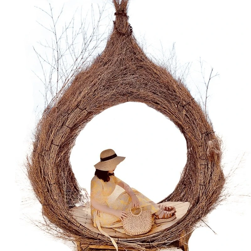

Bird's Nest South Shooting Props Outdoor Creative Swing Rattan Hanging Basket