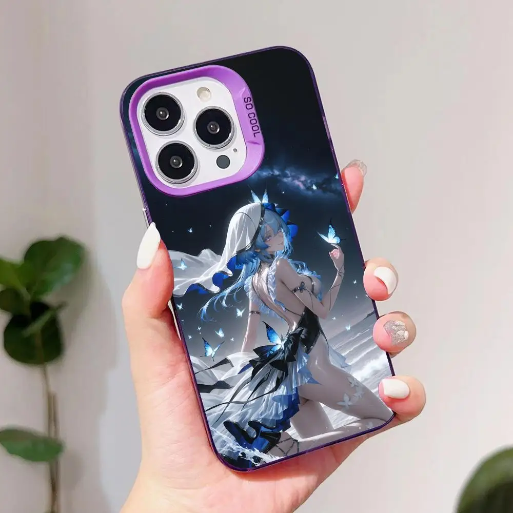 Wuthering Waves Shorekeeper Phone Case for iPhone 17 16 15 14 13 12 11 X XR XS 8 7 Pro Max Plus Translucent Purple Cover Cover