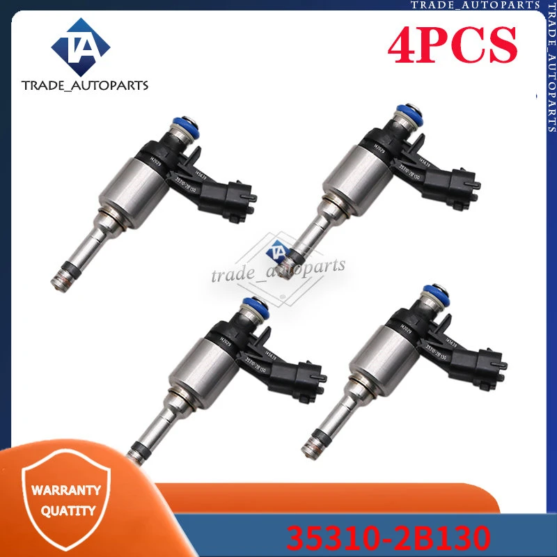 35310-2B130 4PCS Fuel Injector For 2012-2016 Kia Rio Soul 1.6L 2012-2017 Hyundai Accent Veloster 1.6L 353102B130 35310-2B110