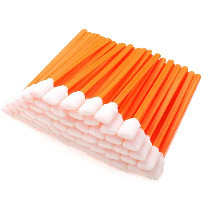 100 Pcs Foam Swabs Sticks Cleanroom Detailing Swab Sponge Sticks for Inkjet Printer, Optical Instruments,Camera Sensors