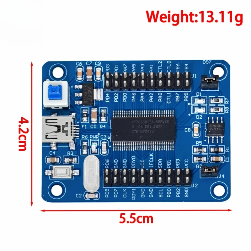 EZ-USB FX2LP CY7C68013A USB Core Board Development Board USB Logic Analyzer With I2C Serial SPI Interface Module Mini USB