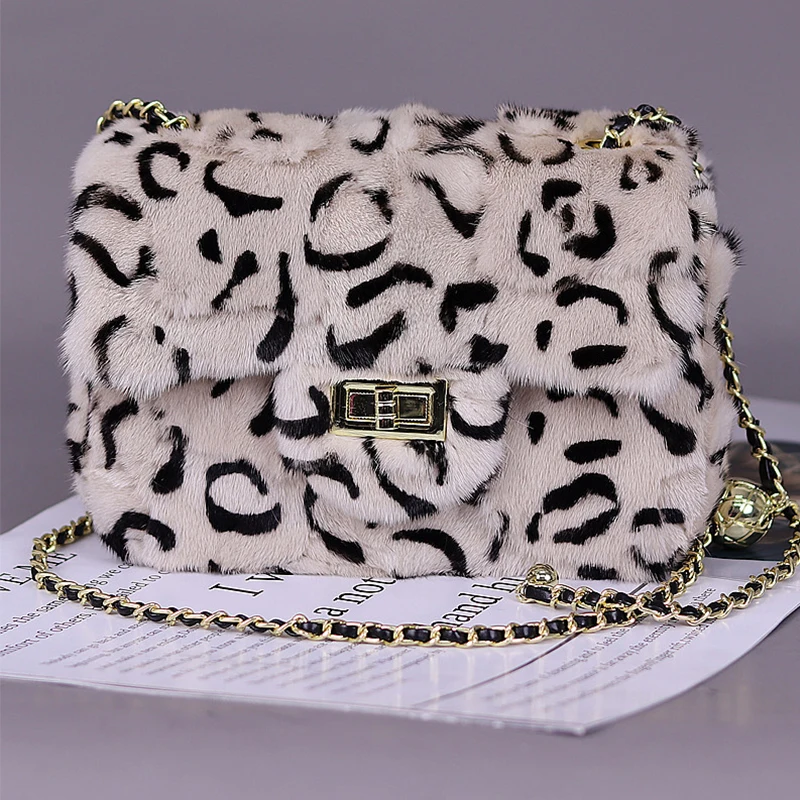 

Real Mink Fur Bag Shoulder Bag Lxury Fashion Women Purses Ad Handbags High Quality Fur Crossbody Bags For Women Handbag