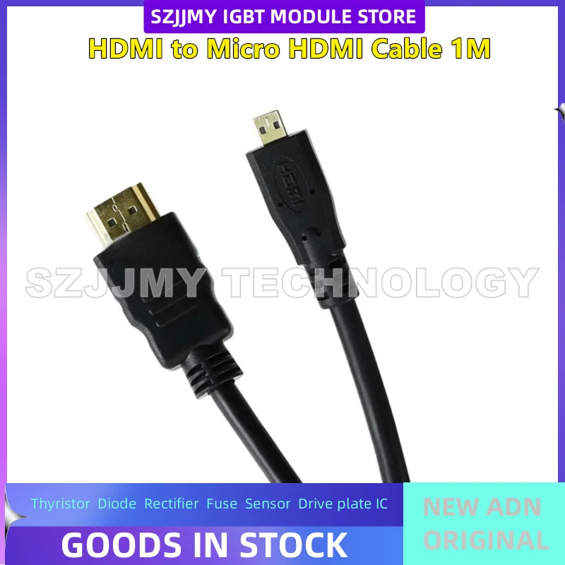 brand new Raspberry Pi 4th generation B-type HDMI to Micro HDMI adapter cable, high-definition video connection cable