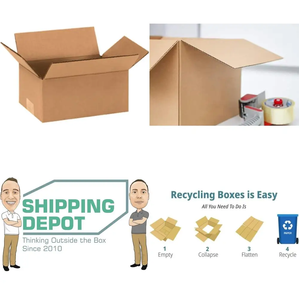 

100-Pack 9x6x4 Inch Corrugated Cardboard Boxes for Shipping, Packing, and Moving