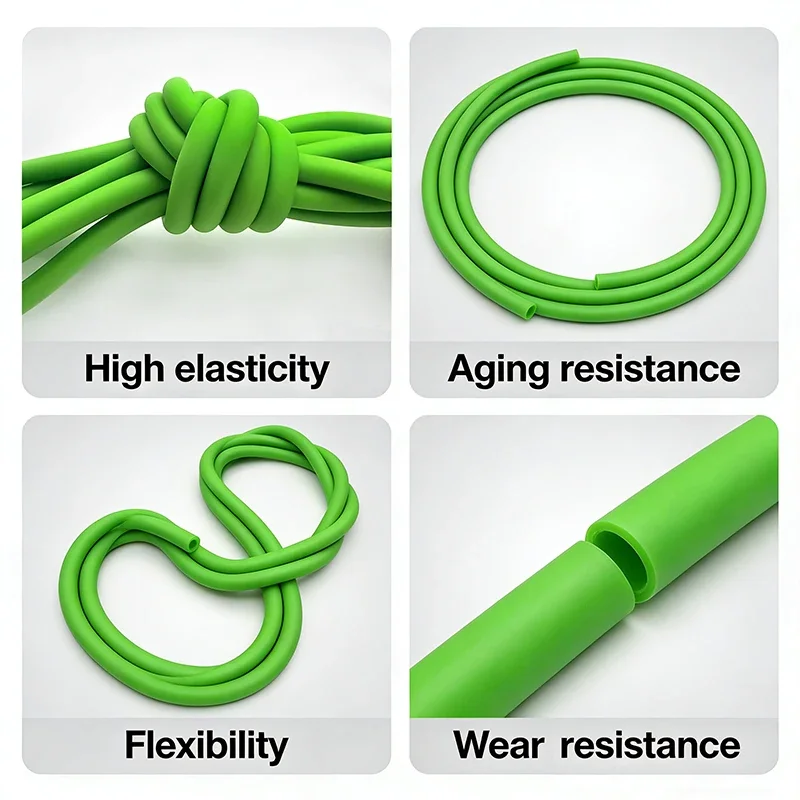 Premium Green Latex Tube 1.6-8mm 1-5M High Elasticity Antifreeze Band Tension Belt Durable Rubber Hose for Slingshot & DIY Craft