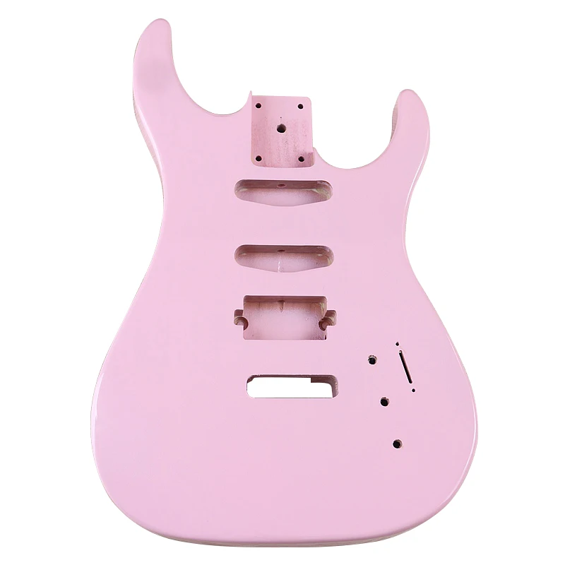 Poplar Wood Electric Guitar Body DIY Guitar Parts Pink & Green Guitar Barrel 5.6cm Pocket Width