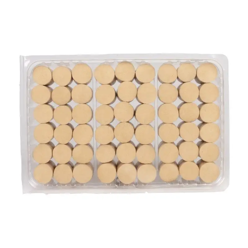 50:1 الذهب الخالص Moxa عصا إطالة سماكة عشب صيني الكى ميريديان العلاج الحراري الموقد 54 قطعة 2.0*3.3 سنتيمتر