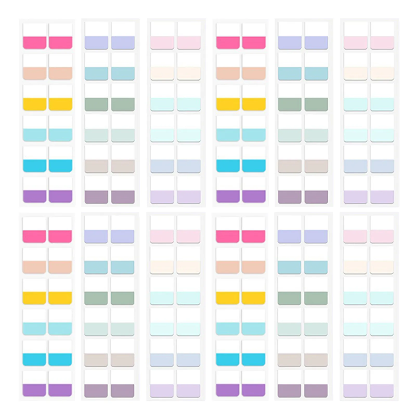 

30 Sheets Mark Index Tabs Multi-Colored Writable Sticky Book Tabs Colorful Adhesive Index Labels for Notebooks Journals