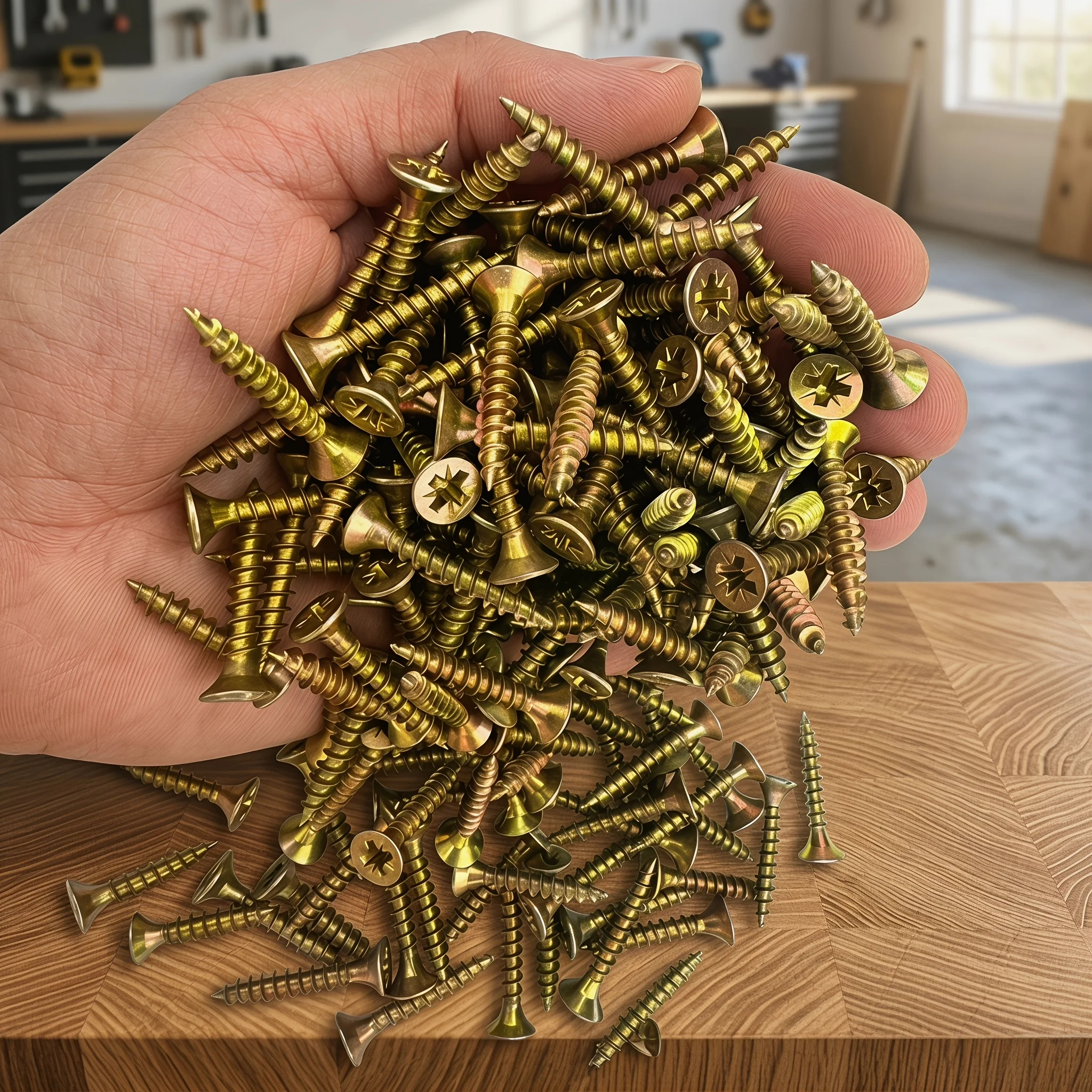 Self-tapping Screws, High-strength Wood Screws, Suitable for Furniture Assembly and Repair, Securing Wooden Joists and Boards, a
