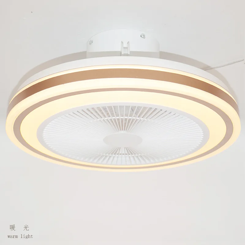 Ventilador de teto, quarto de casa, sala de jantar, ventilador de teto LED, música Bluetooth RGB inteligente, controle remoto invisível, ventilador colorido