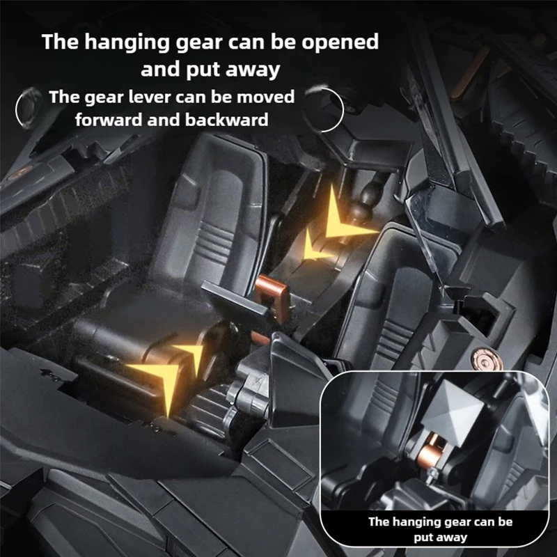 1:18 Batmobile Tumbler Alloy Metal Car Diecast Toy Vehicle Car Model Sound & Light Slide Spray Truck Toys For Kids Birthday Gift