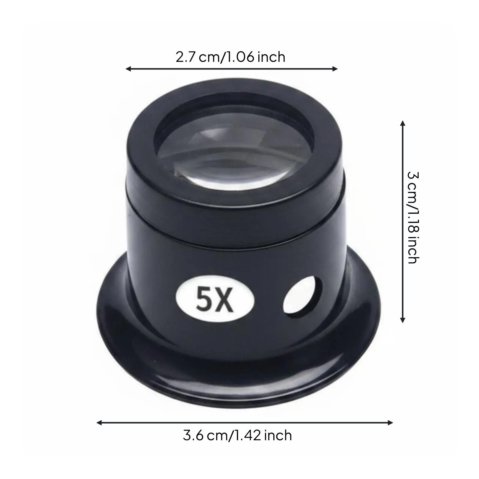 Portable Viewing Lens Inspection Magnifier Tool Wide Base for Repair Watches and Wrist Watches