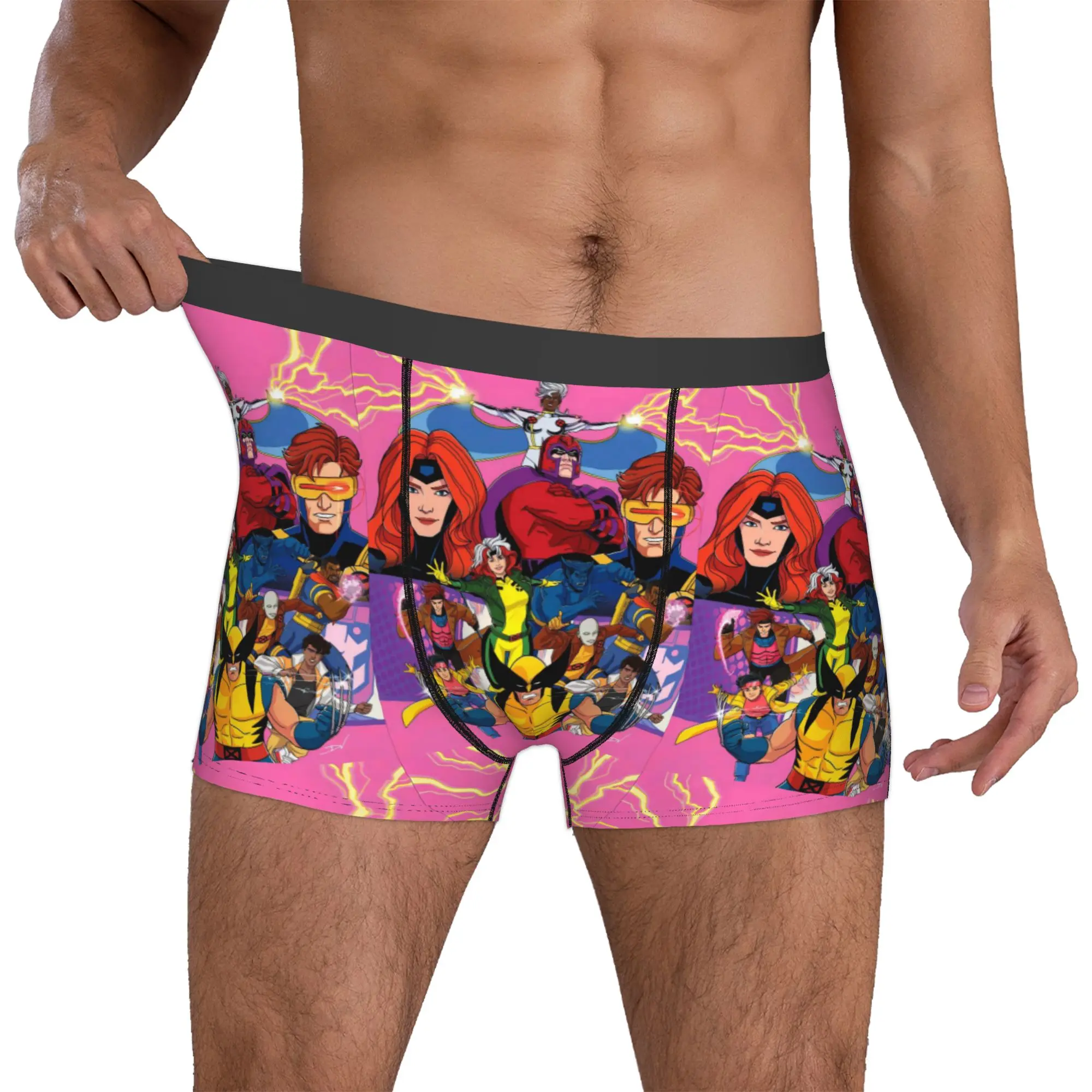 

Customized X-X-Men Anime Boxer Shorts For Homme 3D Print Underwear Panties Briefs Stretch Underpants