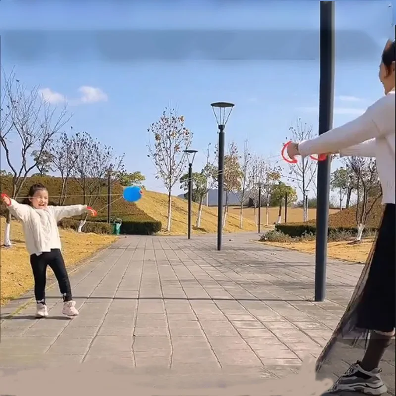 Children's Pull Ball Outdoor Fun Shuttle Hand Ball Toy Parent-Child Interactive Sensory Training Kindergarten Double Pull Ball