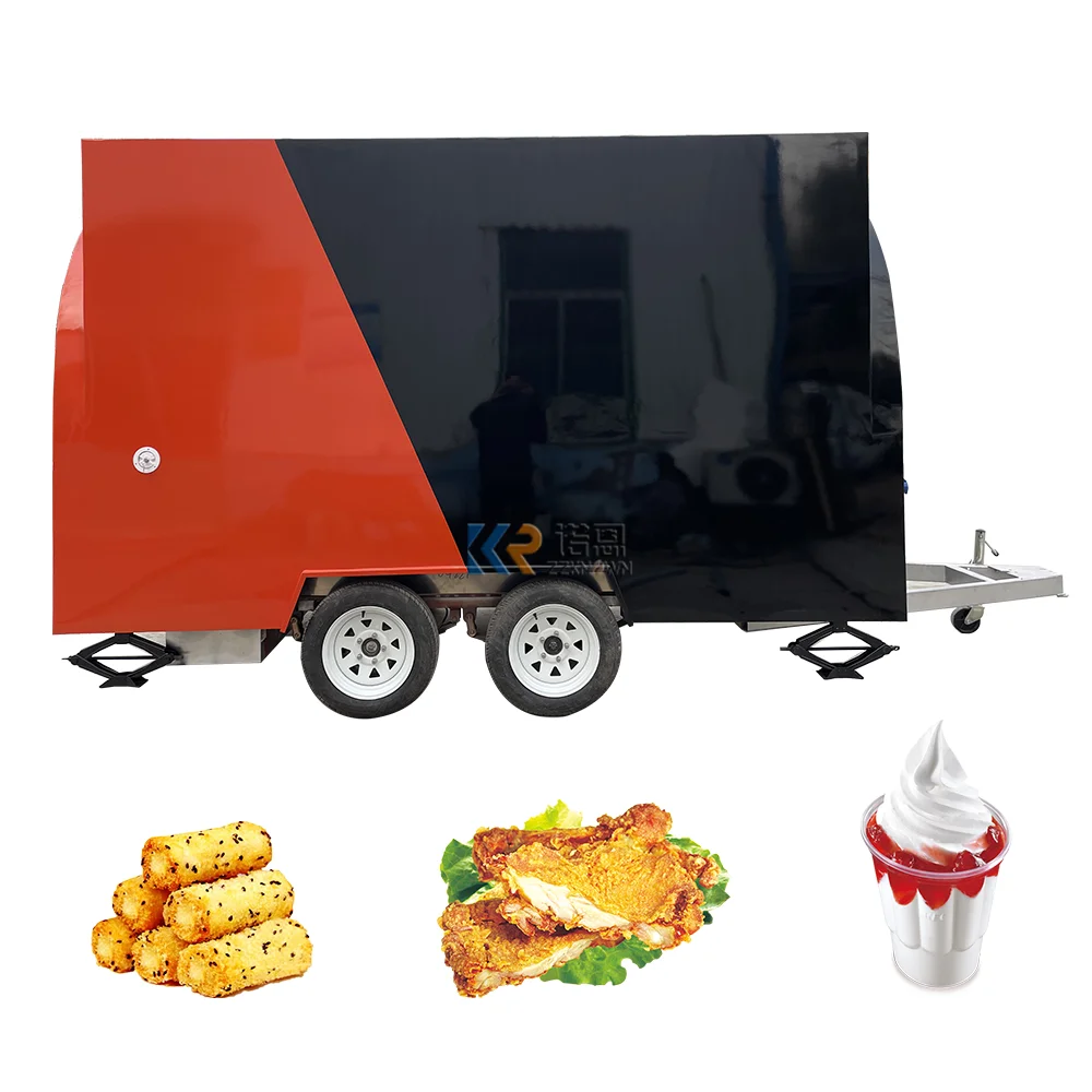 Nuovo carrello di vendita portatile Produttori di carrelli per alimenti per chioschi alimentari Rimorchio per cibo di strada con CE e DOT