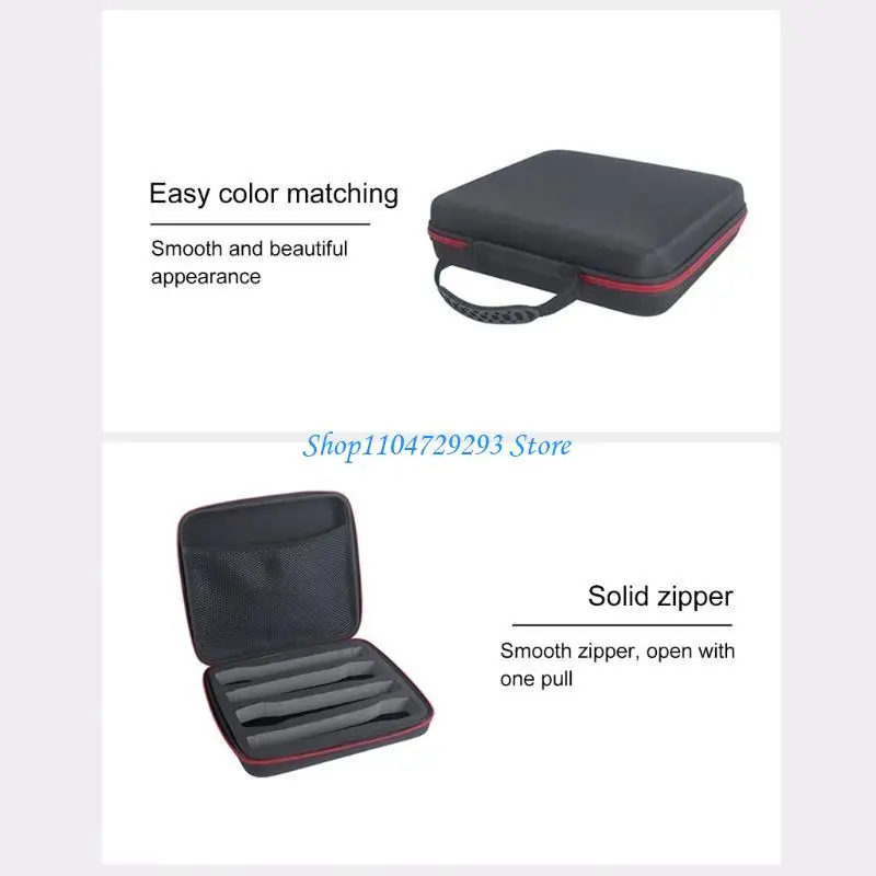 Microphone Holder Case Organiser EVA Travel Bag for 4Pcs Handheld Wireless Mic Easy Access Container 