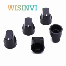 10PCS 14.5 * 15mm black plastic knob flower shaft and D-Shaped inner hole 6mm potentiometer switch adjustment knob