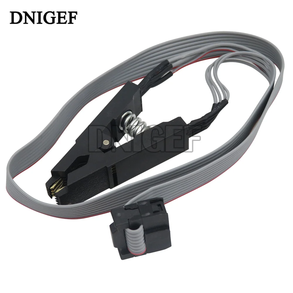 DNIGEF SOP8 Test Clip with 1or2 Adapters SOIC8 Flash Chip IC Test Clips For EEPROM 93CXX / 25CXX / 24CXX in-circuit programming