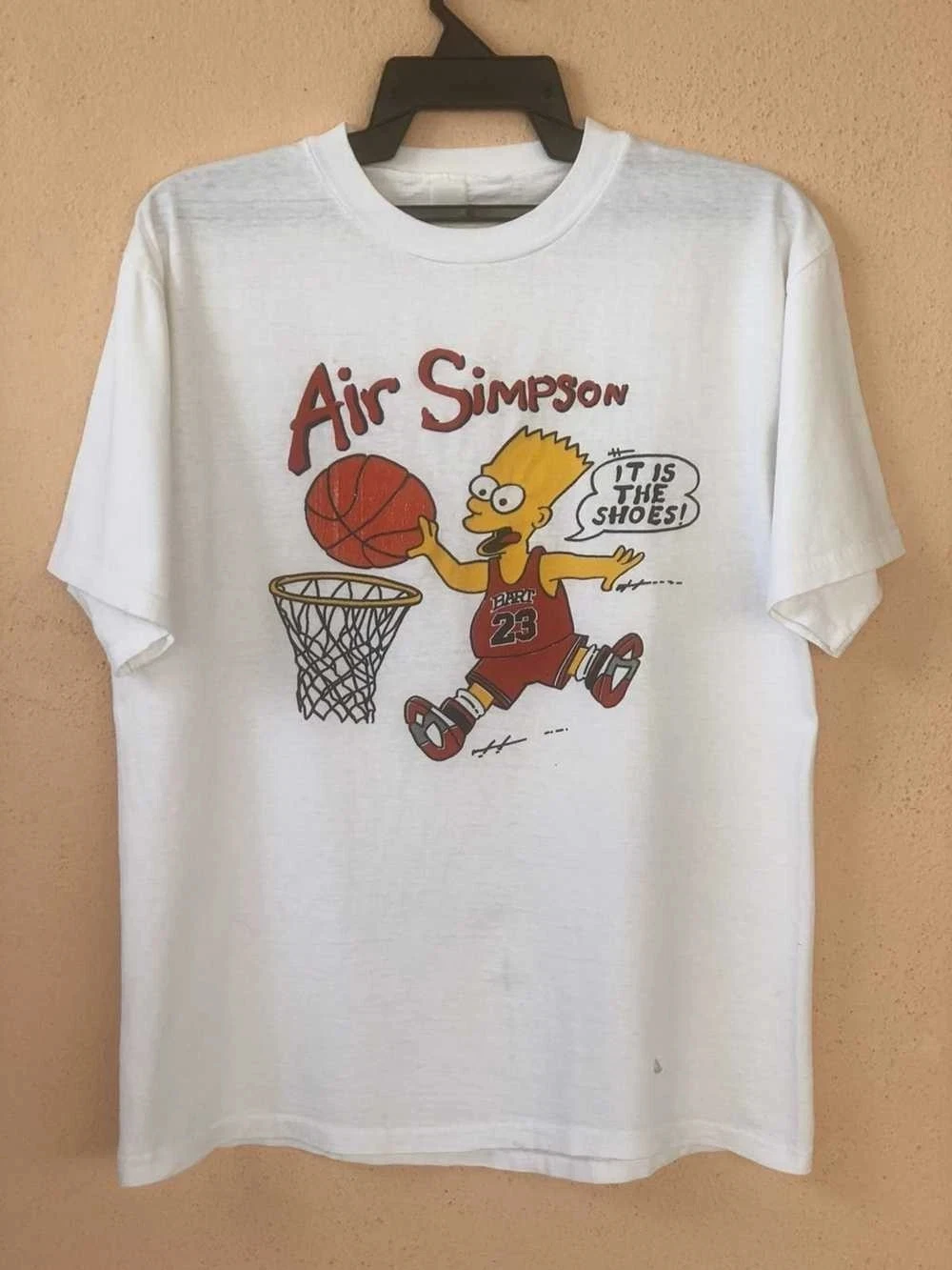 Neue 90er Jahre Air Simpson Bart Simpson Parodie Geschenk für Fans Unisex S-4XL Shirt Vintage T-Shirt Lustiges Grafik T-Shirt Retro Cartoon Top