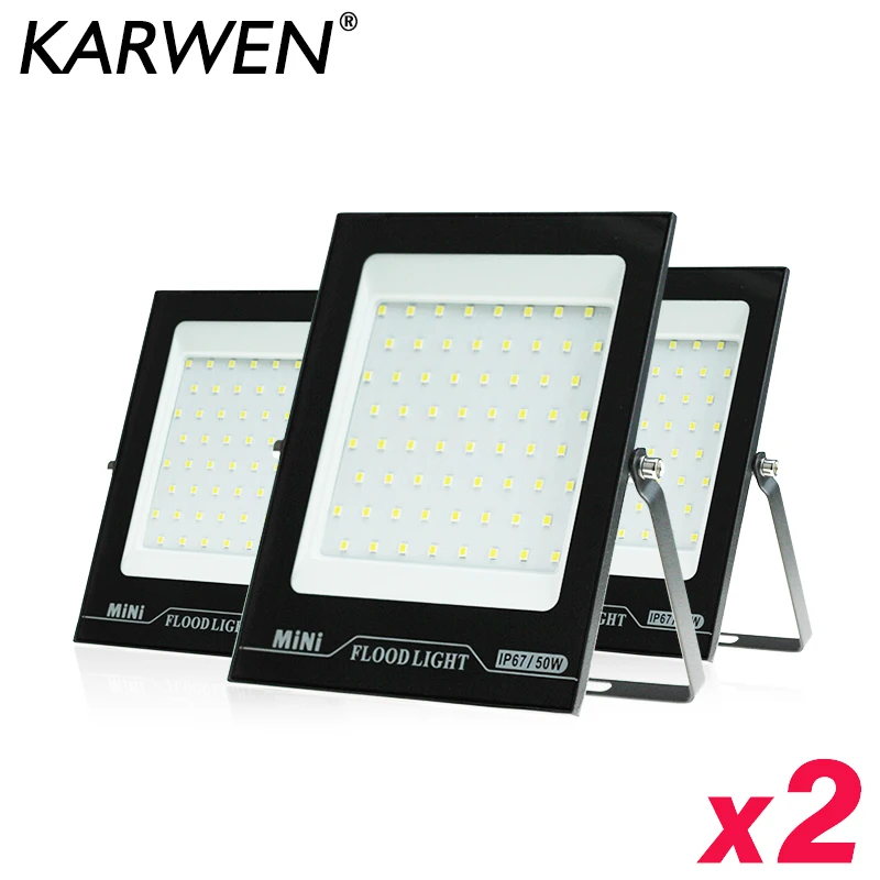 2pcs LED Flood Light 50W 100W 150W High Brightness IP66 Waterproof AC220V Outdoor Lighting LED Spotlight Wall Floodlights