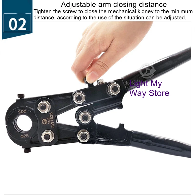 CW1625 manual clamping pliers floor heating pipe KBG wire pipe stainless steel crimping pliers