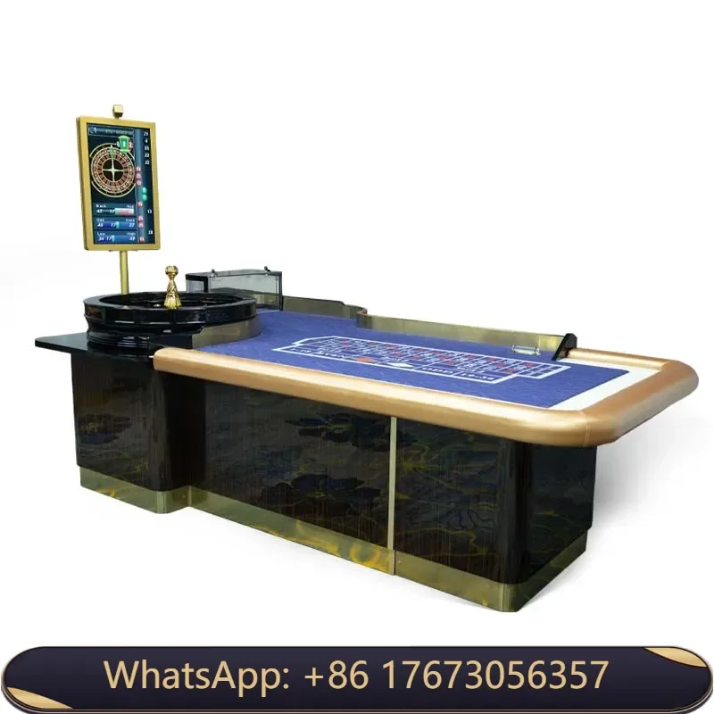 High Quality Professional Roulette Table Customizable Luxury Casino Roulette Table For Entertainment