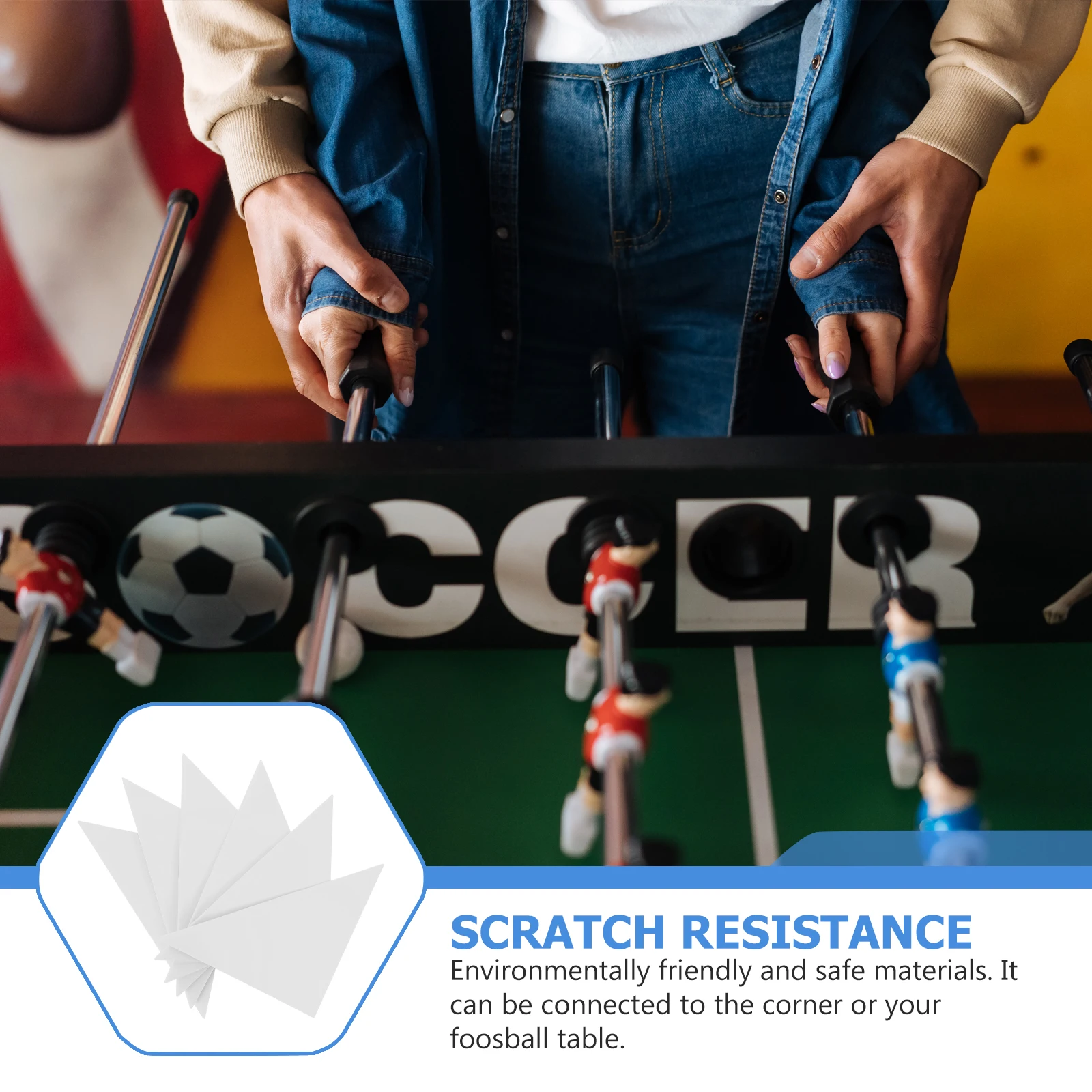 4pcs Foosball 테이블 가드 ABS 안티 스크래치 쉬운 깨끗한 삼각형 녹색 풀 액세서리 가장자리 쿠션 보호 커버