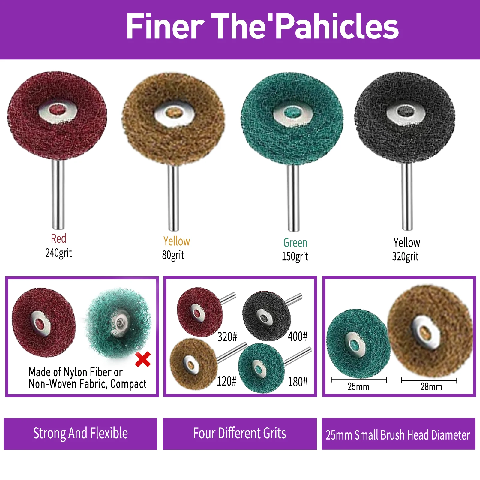 120 PCS Polishing Kit for Dremel, Abrasive Buffing Wheels for Rotary Tool Accessories with 1/8 Inch Shank, Polishing Bits