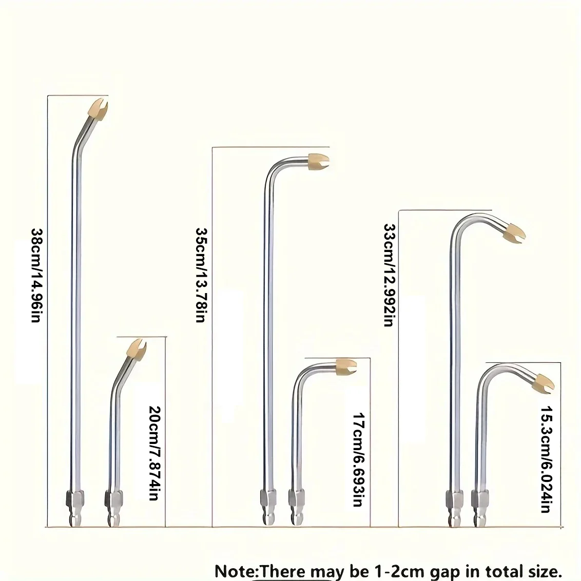 High Pressure Washer Curved Extension Nozzles 1/4 Quick Plug SS Bend Rod With 25 Degree Fan Spray Nozzle Car Cleaning Tool