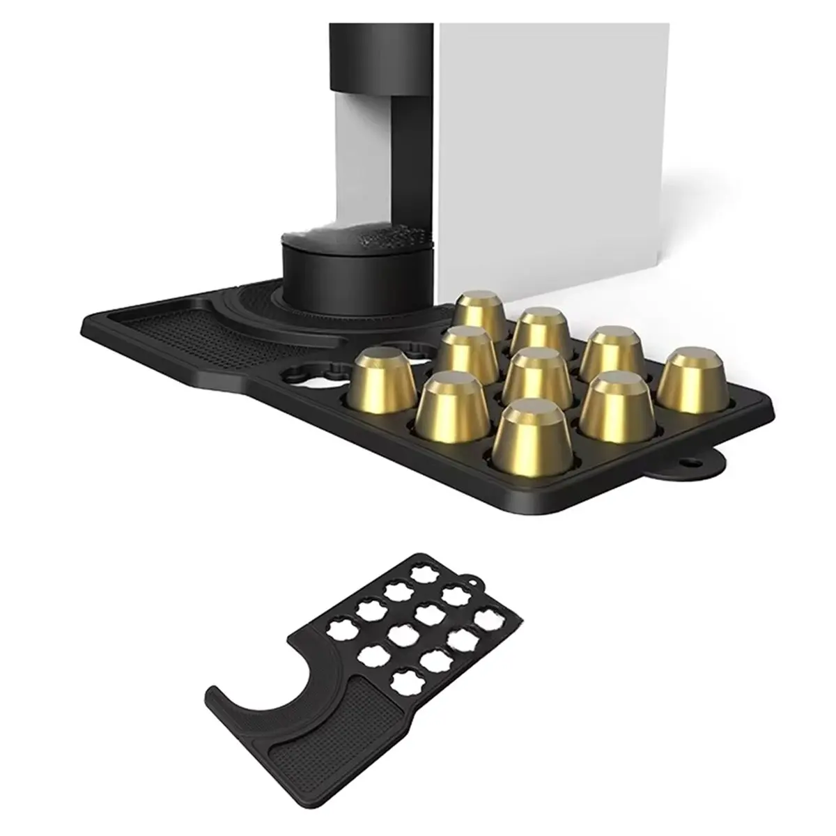 Silicone Coffee Capsule Holder Countertop Mat Household Anti-Slip Anti-Drip Coffee Storage Capsule Coffee Machine Mat