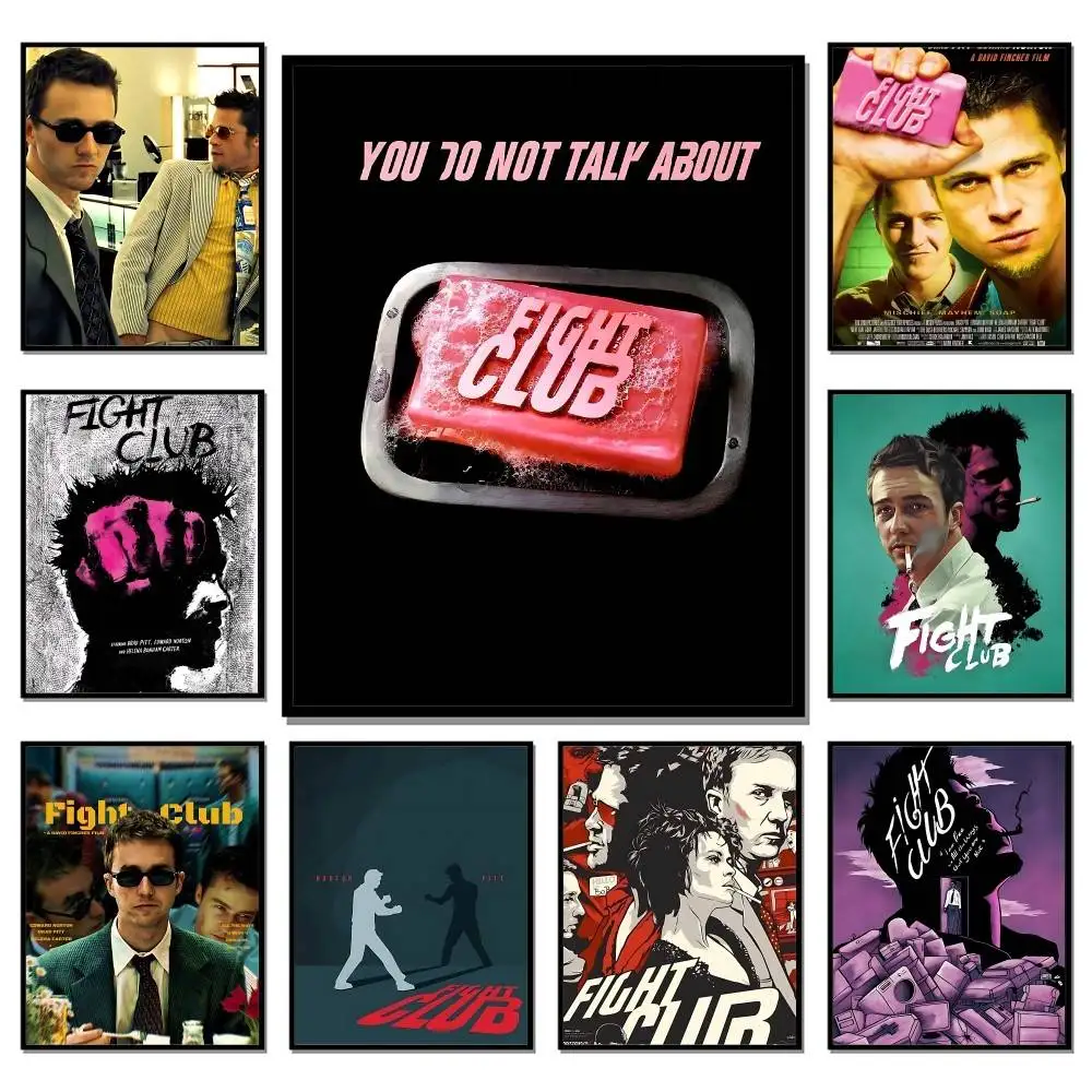 Classic Movie F-fight Clubs Poster Picture Canvas Painting Wall Art Home Decoration Print For Living Room Decor
