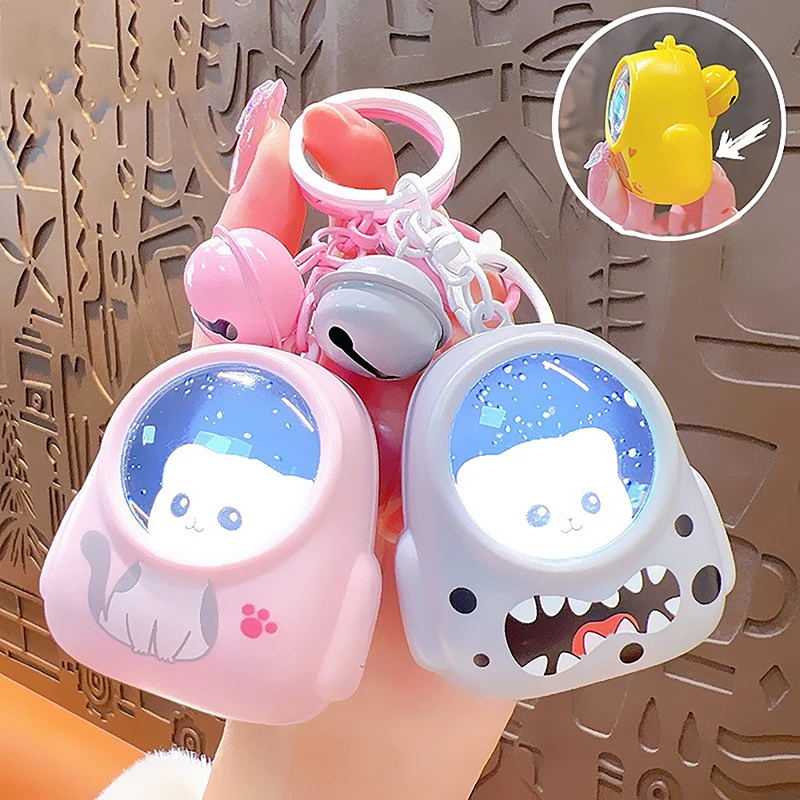 Urso bonito Keychain para sacos, luz pequena da noite, lanterna pendente, pendurar Web, atmosfera de celebridade, tocha, kawaii, 1pc