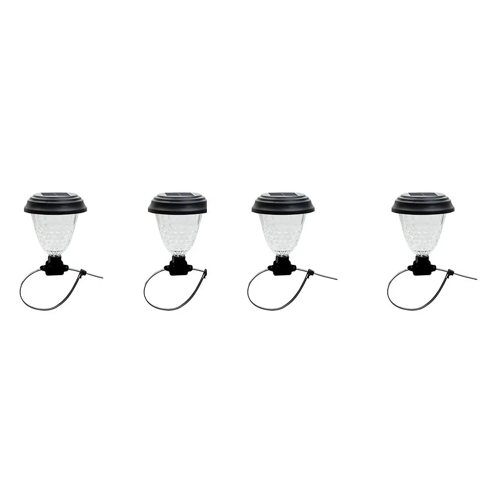 

4pcs Waterproof Solar Zip Tie Light Colorful light Atmosphere Pool Fence Lights Flexible Installation Solar Railing Lights
