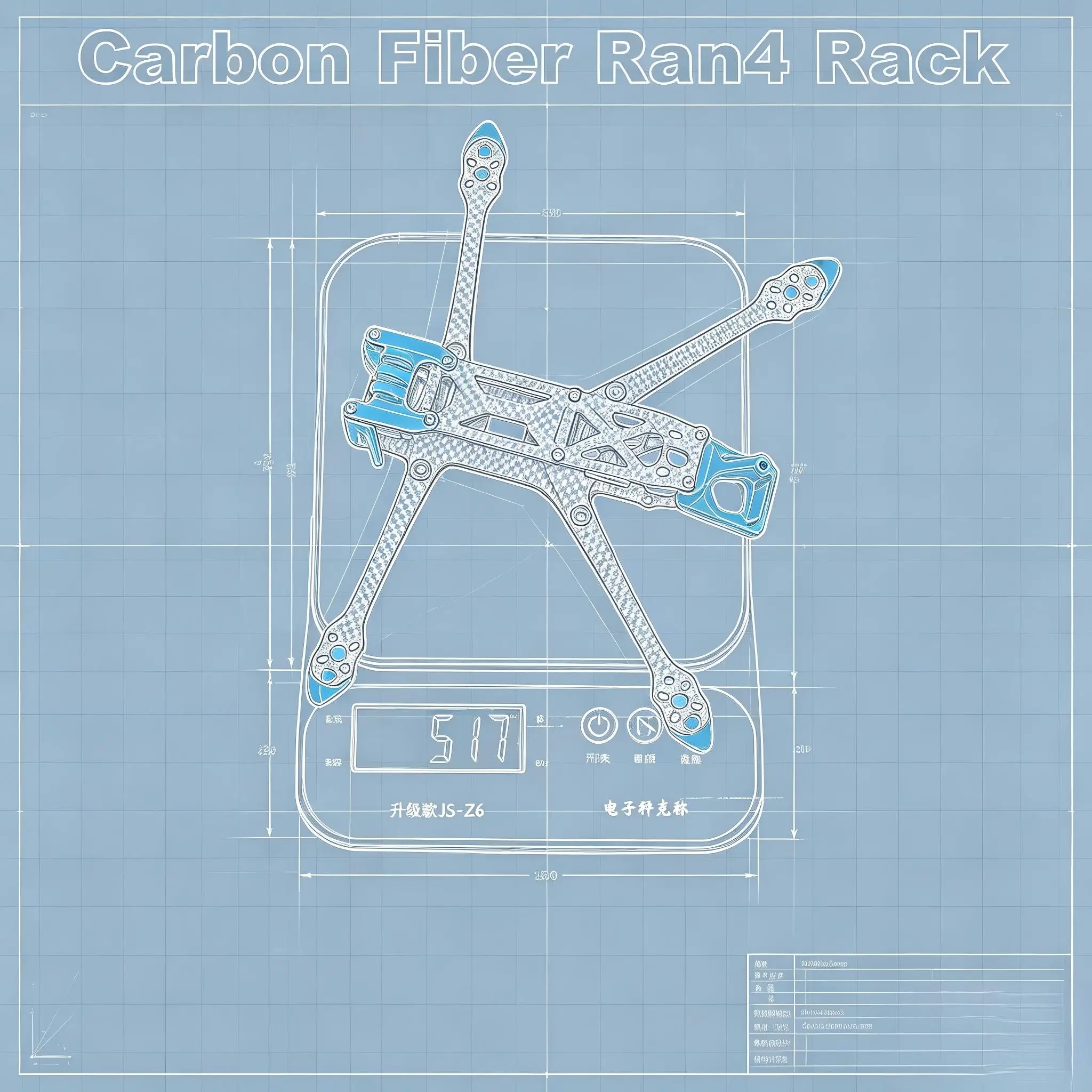 B-CUBE Ran4 4inch FPV Drone Frame Kit Carbon Fiber Racing Drone Quadcopter INAV Beatflight F722 F745 Ardupilot Flight Control