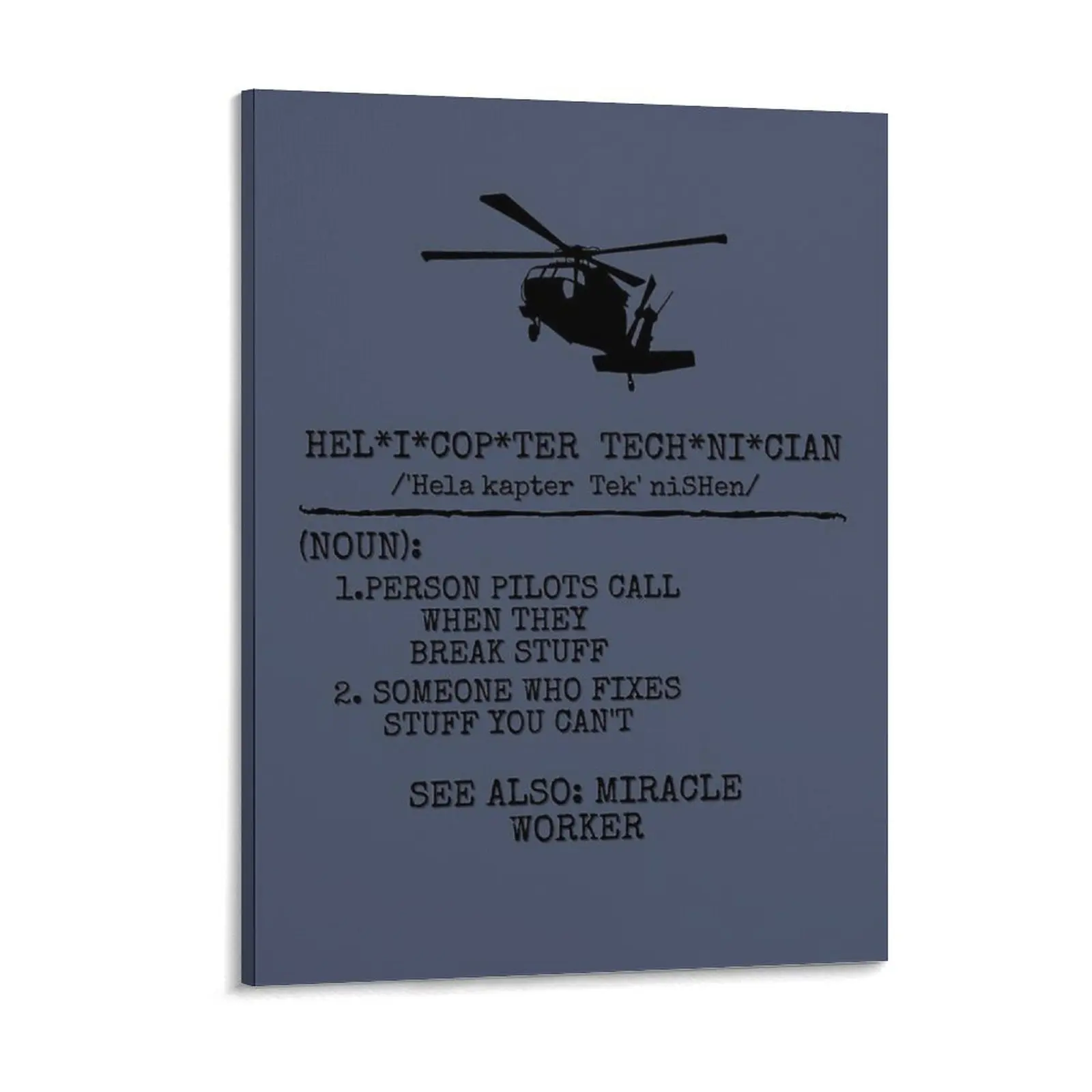 

Helicopter Technician Definition Canvas Painting Garage Designer Wall Mural Wall Decor Cinema Framed Wall Paintings
