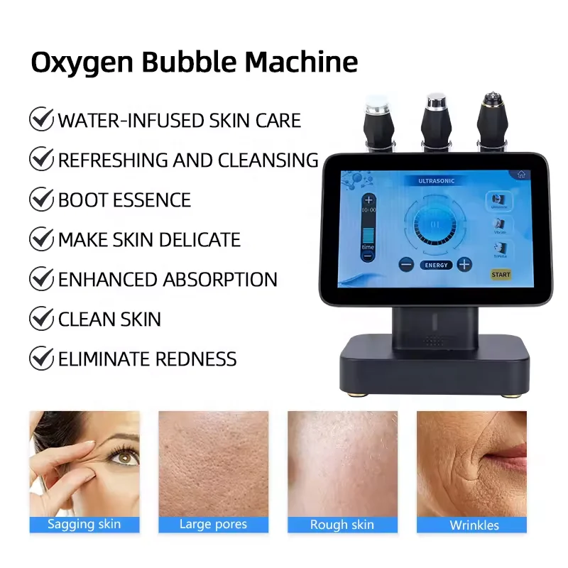 Mesin Facial Jet oksigen 3 In 1 harga pabrik mesin Facial oksigen hidro pengelupasan Co2 gelembung oksigen mesin Facial