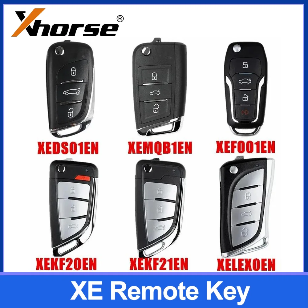 

5pcs/lot XHORSE XE Series Remote Key with Super Chip XEMQB1EN XEDS01EN XEFO01EN XEKF20EN XEKF21EN XELEX0EN English Version