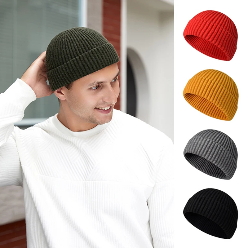 

Winter Beanie Hat for Men Women Solid Color Daily Knit Ribbed Cap Unisex Warm Soft Stylish Toboggan Skull for Cold Weather