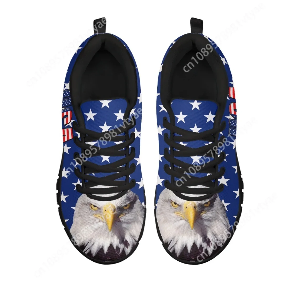 USA Flag American Runing Sneakers 2023 Ladies Mesh Shoes American Independence Day Flats for Women Casual Non-Slip Footwear 2023