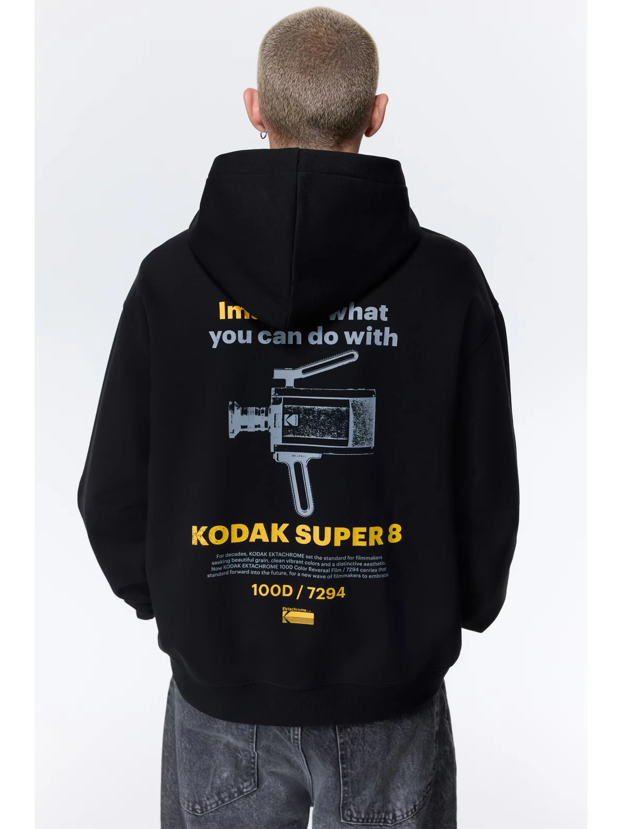 2026 Kodak Ektachrome Vintage Hoodie Tops 100% Baumwolle Fan-Geschenke Farbwechsel-Filmgrafiken Herren- und Damen-Loose-Fit Y2K Tops – Detail 6