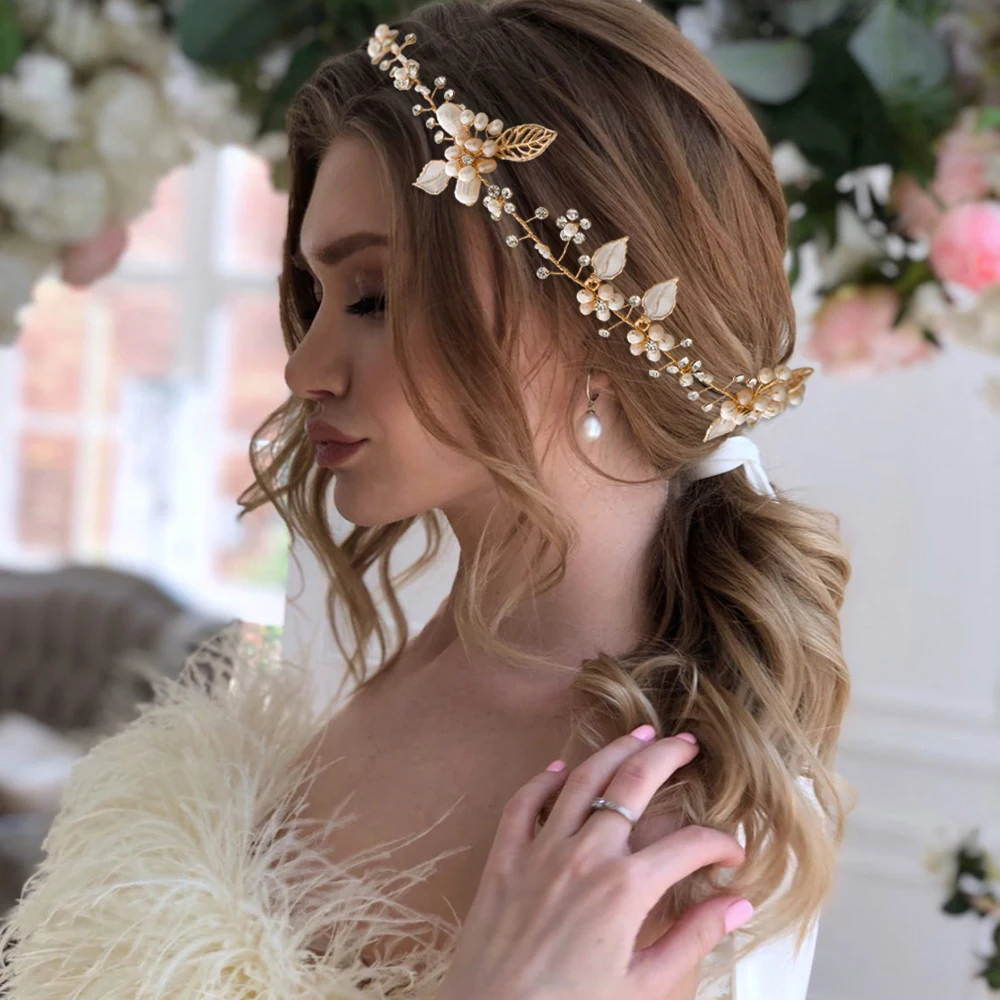 Pettine per capelli da sposa accessori per capelli in oro rosa argento dorato accessori per capelli da sposa con strass a forma di goccia