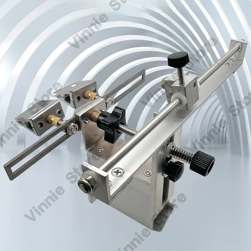 KME Fixed Angle Sharpener With Flip Chuck Double Chuck Mode With Four Diamond Grinding Stones Professional Metal Style