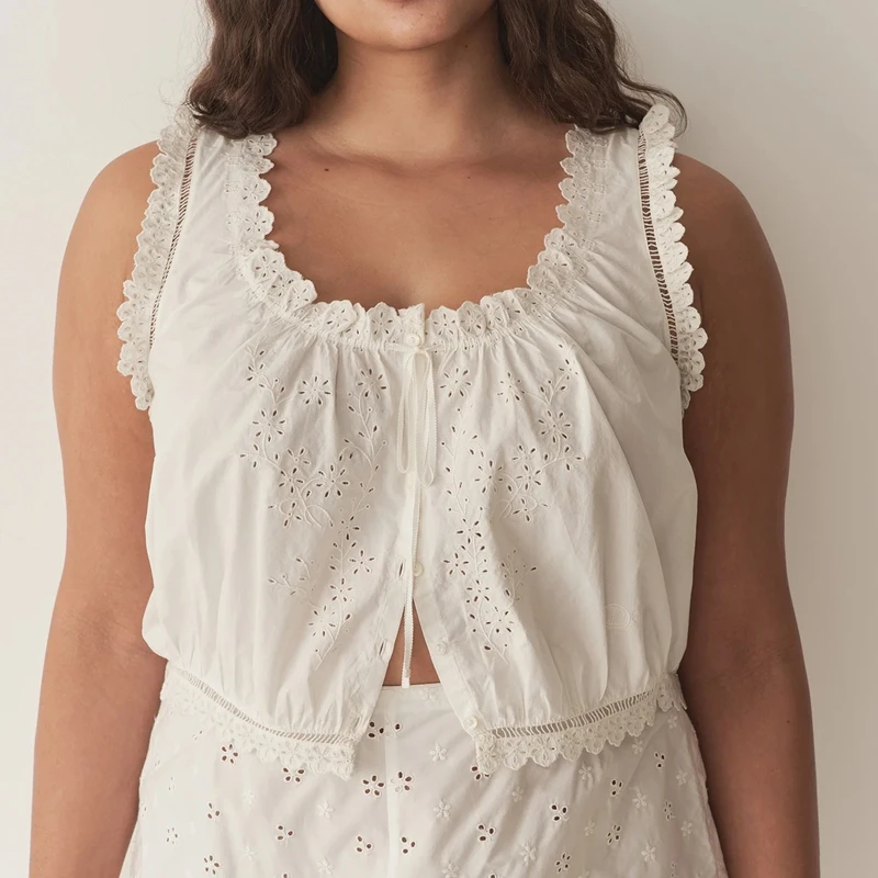 Women Floral Print/Solid Color Crop Tank Top Cute Y2k Ruched Open Front Pleated Ruffle Hollow Sleeveless Shirt Summer Streetwear