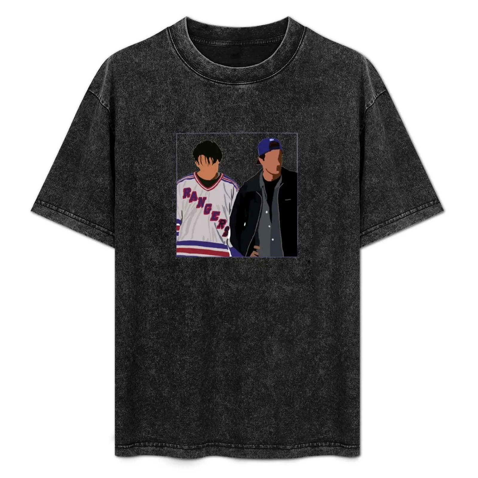 

Chandler and Joey Aesthetic Sticker T-Shirt Comfort Stretch Tee Shirt