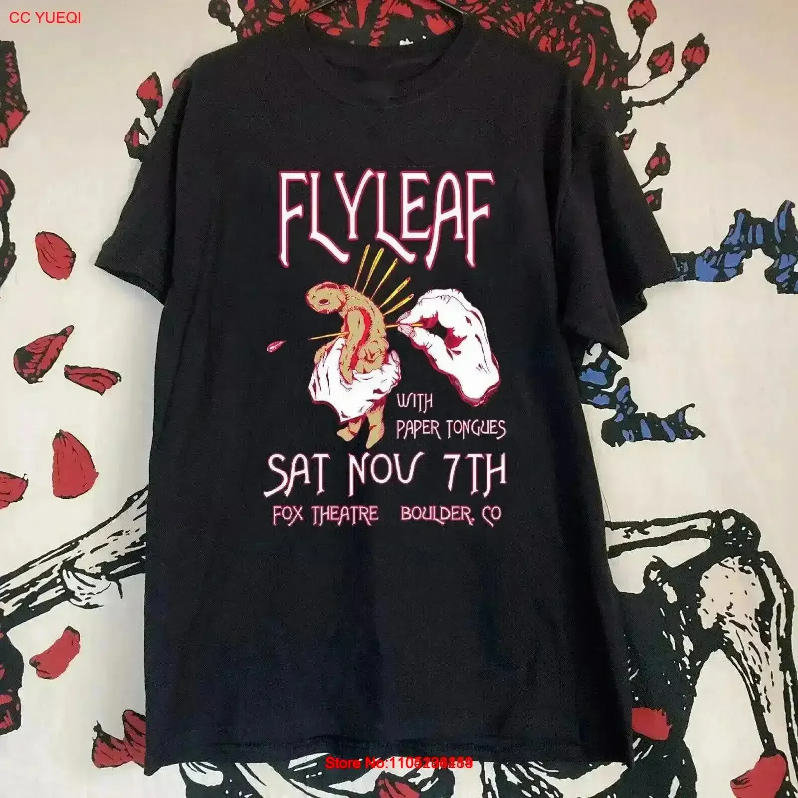 Flyleaf Band Live In Concert With Paper Tongues T Shirt Full Size S 5XL vintage Washed Stylish Soft homme Comfortable vintage