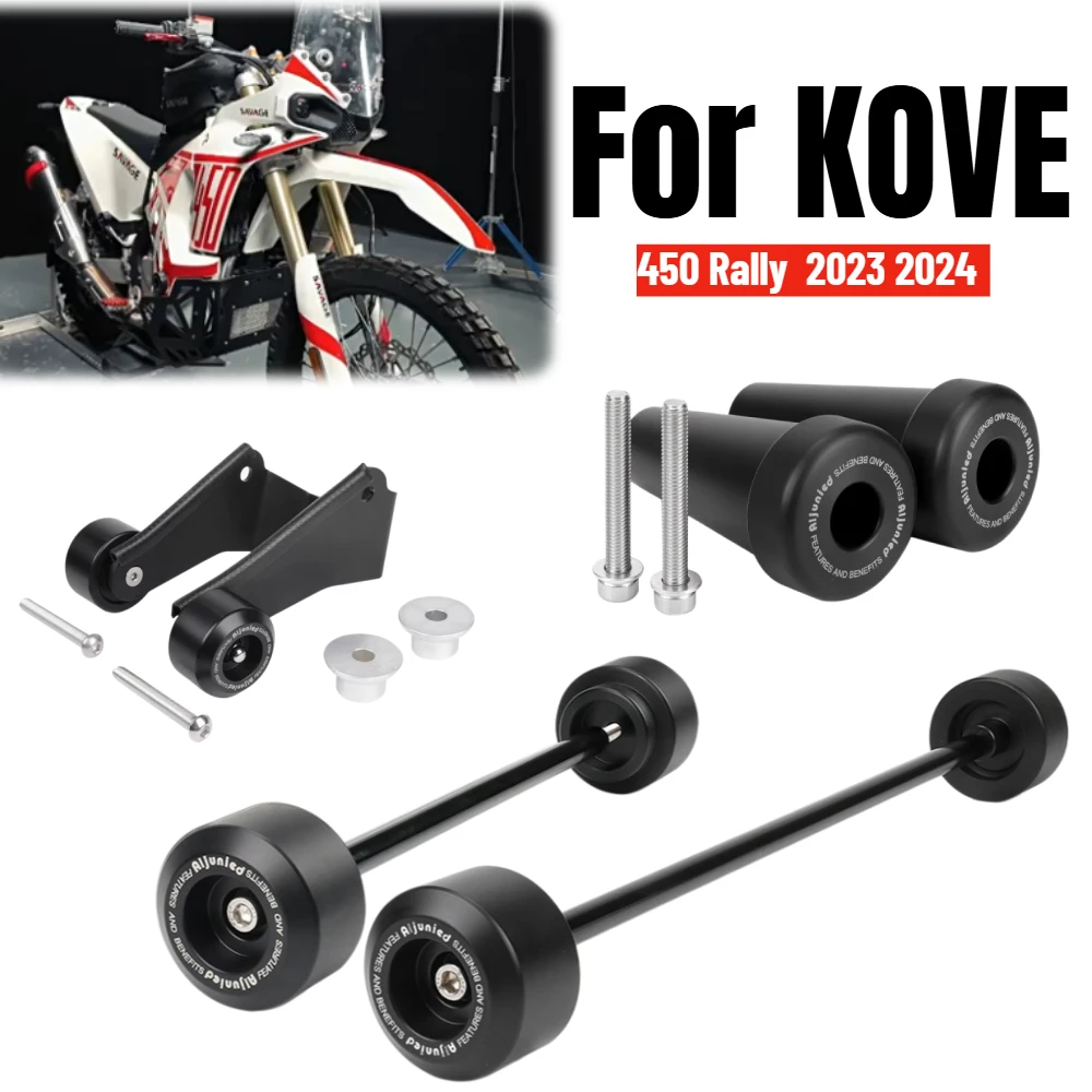 

For KOVE 450 Rally 23-24 Motorcycle Front Fork Axle Slider Rear Swingarm Protector Frame Fairing Crash Slider Engine Protection